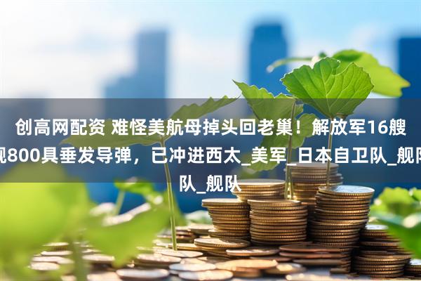 创高网配资 难怪美航母掉头回老巢！解放军16艘舰800具垂发导弹，已冲进西太_美军_日本自卫队_舰队