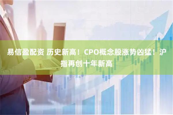 易信盈配资 历史新高！CPO概念股涨势凶猛！沪指再创十年新高